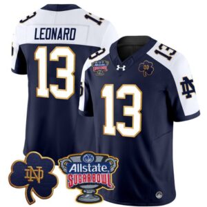 Riley Leonard  #13 Notre Dame 2024 Sugar Bowl Patch  Alternate