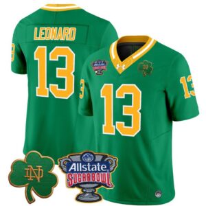 Riley Leonard  #13 Notre Dame 2024 Sugar Bowl Patch  Throwback