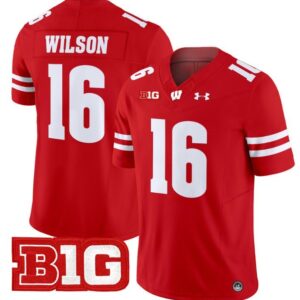 Russell Wilson  #16 Wisconsin Badgers Vapor  Stitched Red