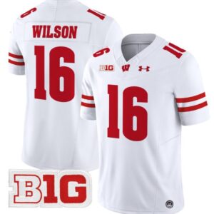 Russell Wilson  #16 Wisconsin Badgers Vapor  Stitched White
