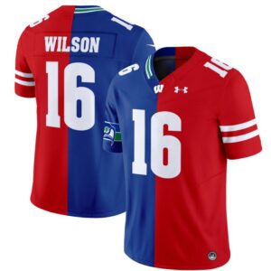 Russell Wilson  Seahawks #16 Wisconsin Badgers Split Vapor