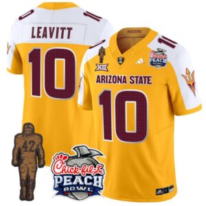 Sam Leavitt  #10 Arizona State Peach Bowl Patch  V2 Gold Alternate