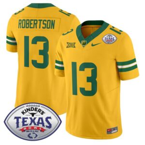 Sawyer Robertson  #13 Baylor Bears 2024 Texas Bowl  Stitched Gold