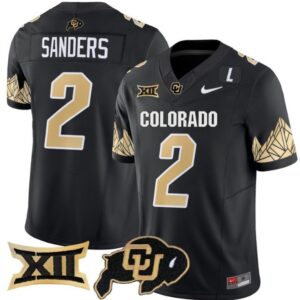 Shedeur Sanders  #2 Colorado Buffaloes Vapor   Black
