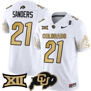 Shilo Sanders Jersey #21 Colorado Buffaloes Vapor Limited Football White Limited