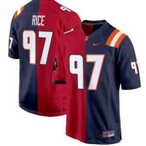 Simeon Rice  #97 Illinois Fighting Illini Split  Game Stitched