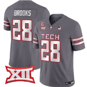 Tahj Brooks  #28 Texas Tech Red Raiders Vapor   Grey