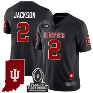 Tayven Jackson  #2 Indiana Hoosiers CFP First Round Patch  Black