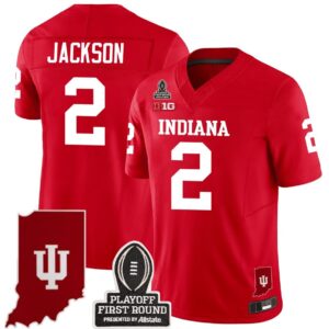 Tayven Jackson  #2 Indiana Hoosiers CFP First Round Patch  Red