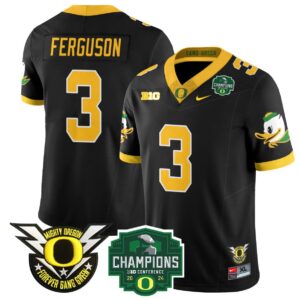 Terrance Ferguson  #3 Oregon Ducks 2024 Big Ten Champions  Black