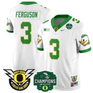 Terrance Ferguson  #3 Oregon Ducks 2024 Big Ten Champions  White