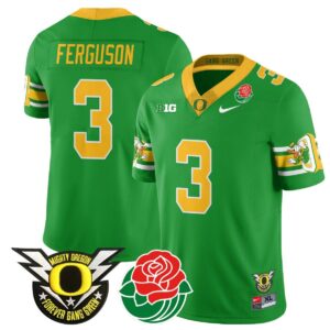 Terrance Ferguson  #3 Oregon Ducks 2024 Rose Bowl Patch  Green