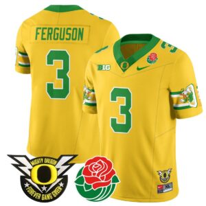 Terrance Ferguson  #3 Oregon Ducks 2024 Rose Bowl Patch  Yellow