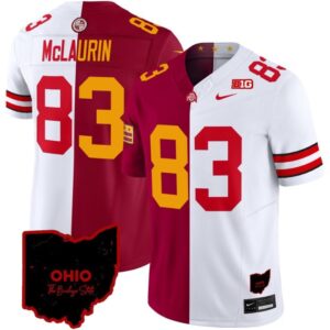 Terry McLaurin  #83 Ohio State Buckeyes Split Vapor  Stitched