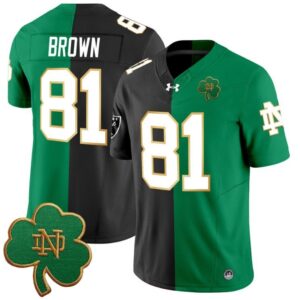 Tim Brown  #81 Notre Dame Fighting Irish Split Vapor  Stitched