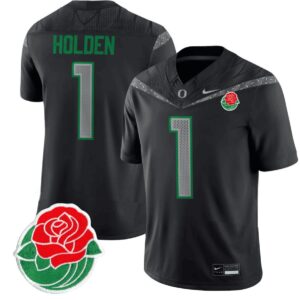 Traeshon Holden  #1 Oregon Ducks Rose Bowl Patch Vapor  Black