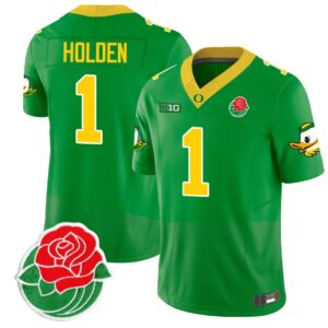 Traeshon Holden  #1 Oregon Ducks Rose Bowl Patch Vapor  Green