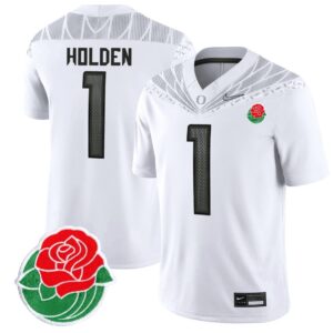 Traeshon Holden  #1 Oregon Ducks Rose Bowl Patch Vapor  White
