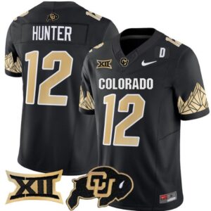 Travis Hunter  #12 Colorado Buffaloes Vapor   Black