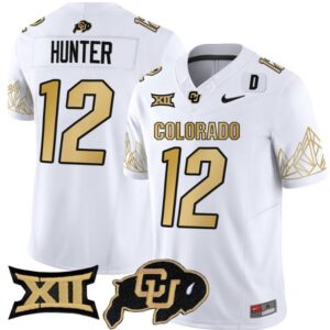Travis Hunter Jersey #12 Colorado Buffaloes Vapor Limited Football White Limited