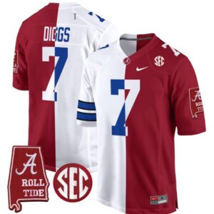 Trevon Diggs  #7 Alabama Crimson Tide Split  Game Stitched