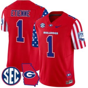 Trevor Etienne  #1 Georgia Bulldogs American Style Vapor   Stitched Red