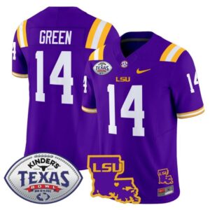 Trey'Dez Green  #14 LSU Tigers 2024 Texas Bowl  Purple