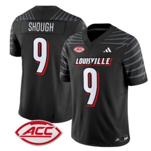 Tyler Shough  #9 Louisville Cardinals Vapor  Stitched Black
