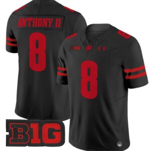 Vinny Anthony II  #8 Wisconsin Badgers Vapor  Stitched Black