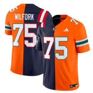 Wilfork  #75 Miami Hurricanes Split Vapor V2  Stitched