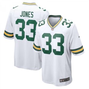 Aaron Jones Green Bay Packers Game Player  - White