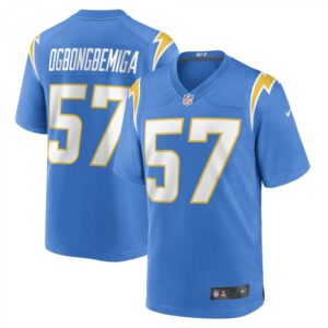 Amen Ogbongbemiga Powder Blue Los Angeles Chargers Game Player