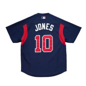 Atlanta Braves Chipper Jones 2003 Mitchell & Ness Navy Cooperstown Batting Practice