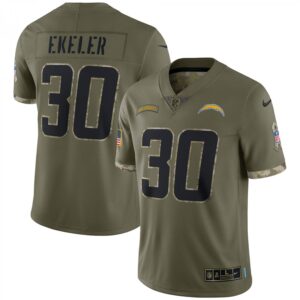 Austin Ekeler Los Angeles Chargers 2022 Salute To Service Limited  - Olive