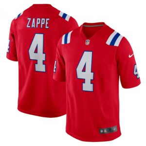 Bailey Zappe Red New England Patriots Alternate Game Player