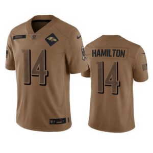 Baltimore Ravens Kyle Hamilton 2023 Brown Salute To Service Limited Stitched