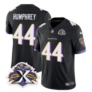 Baltimore Ravens Marlon Humphrey Black 2023 F.U.S.E With Patch Throwback Vapor Limited Stitche