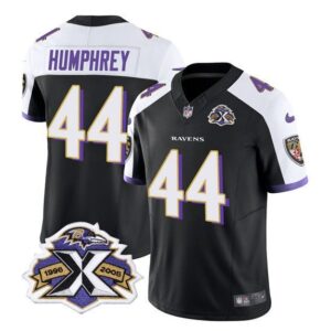 Baltimore Ravens Marlon Humphrey Black White 2023 F.U.S.E With Patch Throwback Vapor Limited S