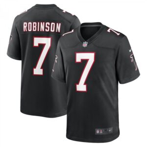 Bijan Robinson Black Atlanta Falcons 2023 NFL Draft First Round Pick Throwback Game