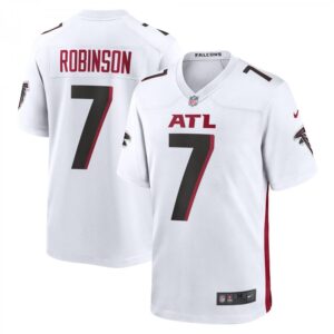 Bijan Robinson White Atlanta Falcons 2023 NFL Draft First Round Pick Game