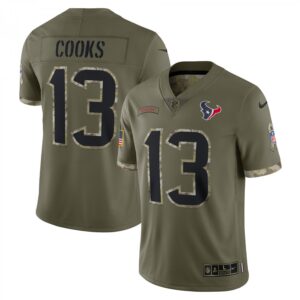 Brandin Cooks Houston Texans 2022 Salute To Service Limited  - Olive