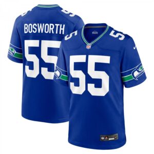 Brian Bosworth Seattle Seahawks Throwback Retired Player Game  - Royal