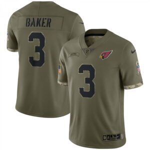 Budda Baker Arizona Cardinals 2022 Salute To Service Limited  - Olive