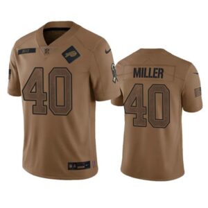 Buffalo Bills Von Miller 2023 Brown Salute To Service Limited Stitched