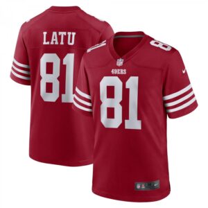 Cameron Latu Scarlet San Francisco 49ers Team Game
