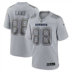CeeDee Lamb Gray Dallas Cowboys Atmosphere Fashion Game