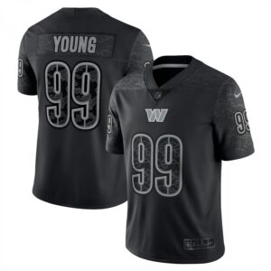 Chase Young Washington Commanders RFLCTV Limited  - Black