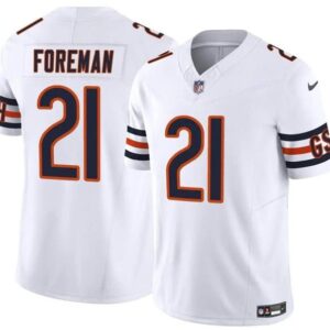 Chicago Bears D'Onta Foreman White 2023 Vapor Stitched s