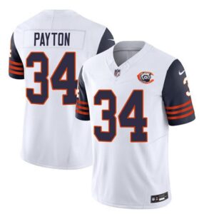 Chicago Bears Walter Payton White Navy 2023 Throwback Limited Stitched Game s
