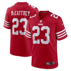 Christian McCaffrey Scarlet San Francisco 49ers Game Player